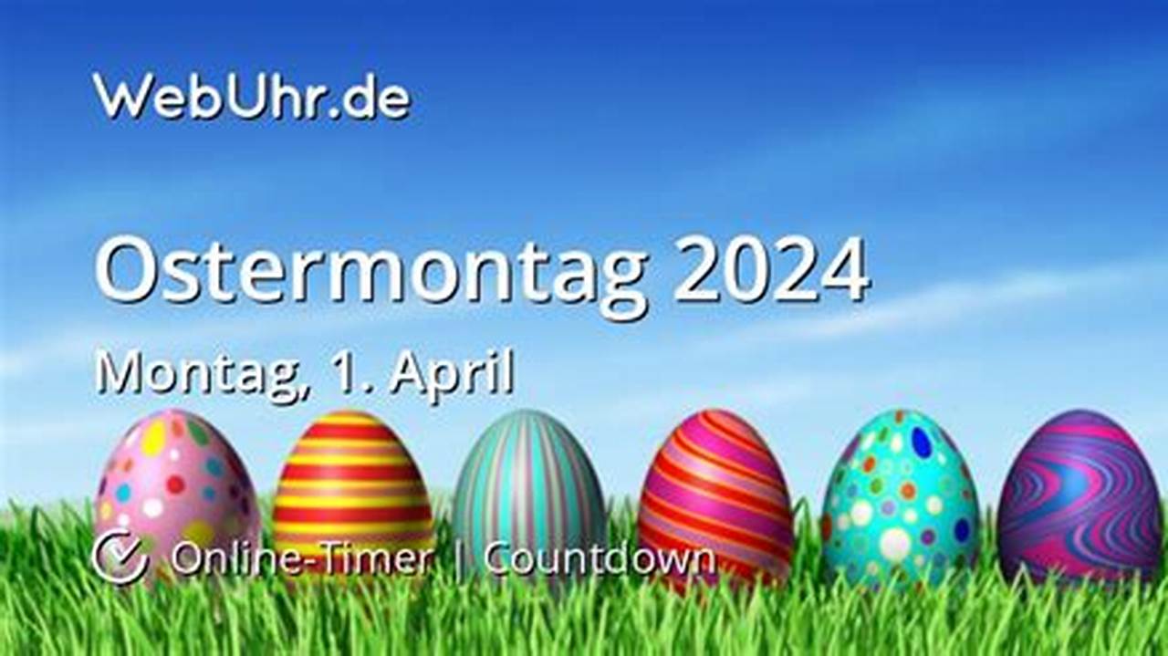 Der Kalendermonat Um Den Ostermontag 2024 (1., 2024