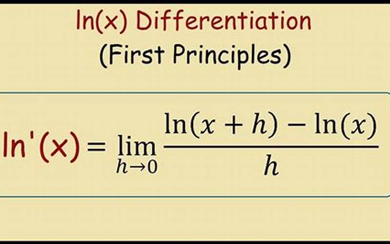 Derivative Of Ln X