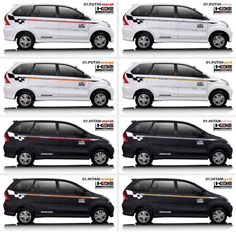 Desain Cutting Sticker Mobil Avanza