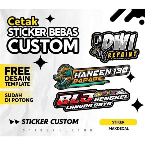 Desain Cutting Sticker Nama Racing