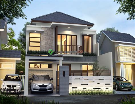 10 Contoh Desain Rumah Minimalis 2 Lantai Yang Nampak Mewah dan Modern