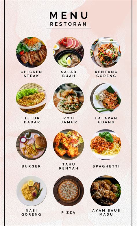 Desain Menu Resto Rumahan: Tips & Inspirasi