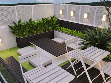 desain rooftop minimalis