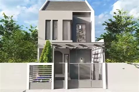 Desain Rumah Minimalis 2 Lantai dengan Rooftop dan Musholla Estetik