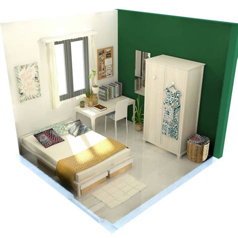desain rumah petak 1 kamar tidur
