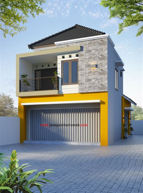 desain rumah ruko 2 lantai fleksibel dengan garasi