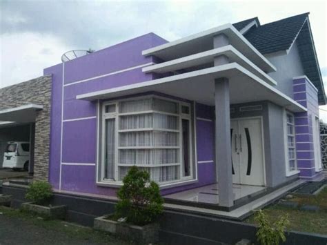 desain rumah warna ungu