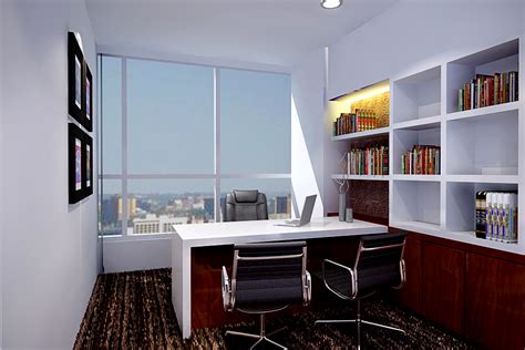 Desain dengan Meja Kerja atau Ruang Kantor yang Stylish