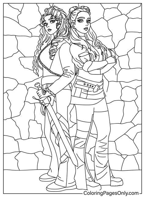 Descendants 4 Coloring Pages Red