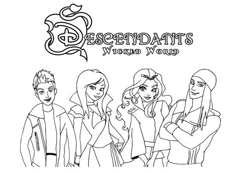 Descendants Coloring Pages Printable