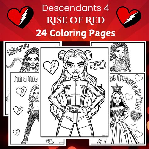 Descendants Red Coloring Pages