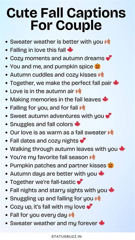 Descriptive Fall Wedding Captions
