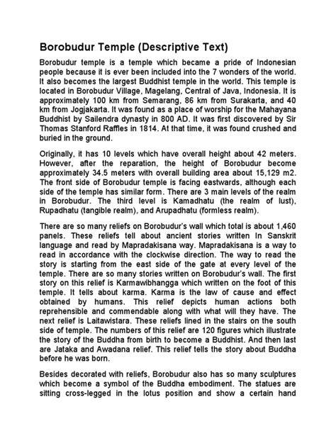 Descriptive Text About Borobudur