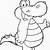 Desenho Animado Crocodilo para colorir