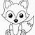 Desenhos Kawaii de Animais para colorir Raposas felizes