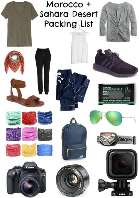 Desert Travel Packing List