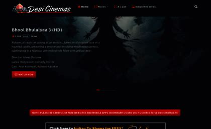 Desicinemas streaming interface