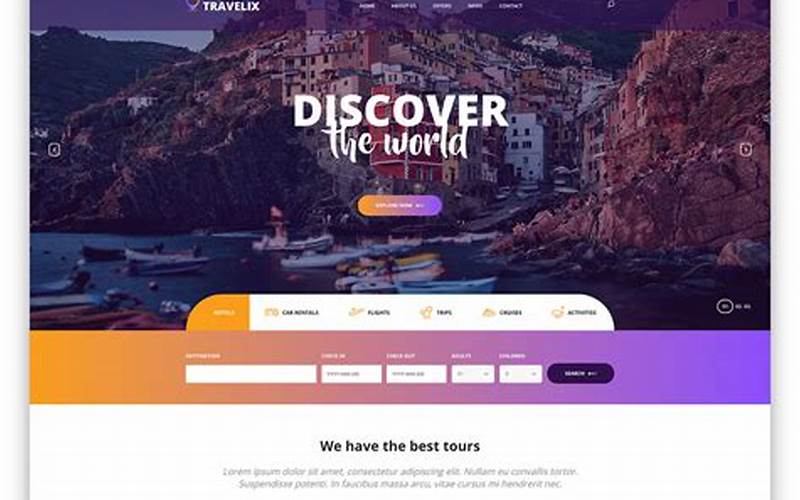 Design Tours And Travels Website Templates