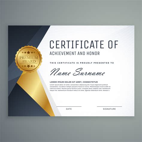 stylish certificate design professional template Download Free Vector