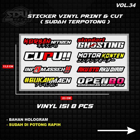 Design Cutting Stiker Motor