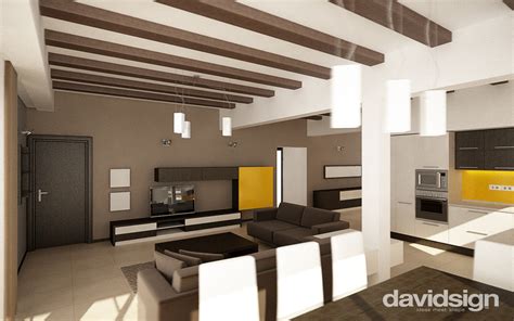 Design Interior Living Cu Bucatarie