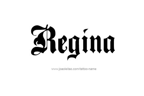 Design Regina Name Tattoo