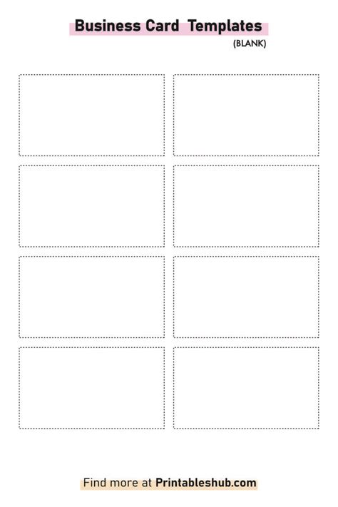 Design Templates Blank Business Cards Printable For Free | Free