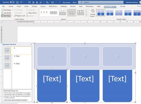 Design and Type your Text on you Smart art