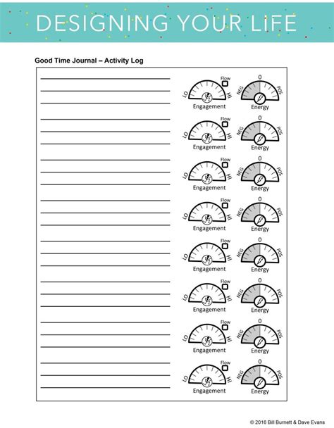 Designing Your Life Worksheets