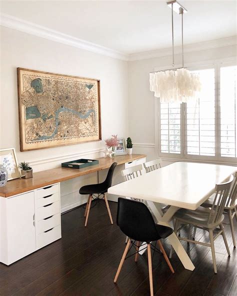 Desk Dining Room Table Combo