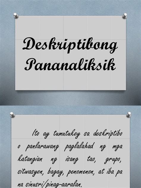 Pagpapakilala sa Deskriptibong Pananaliksik: Kahalagahan at Pangunahing Pamamaraan