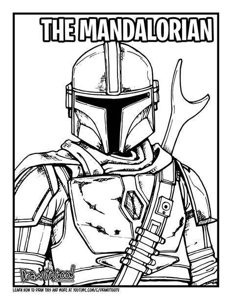 Dessin à Colorier Mandalorian