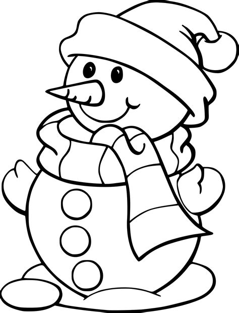 Dessin De Bonhomme De Neige à Colorier