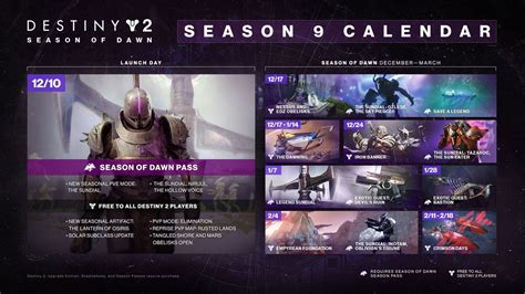 Destiny 2 Event Calendar