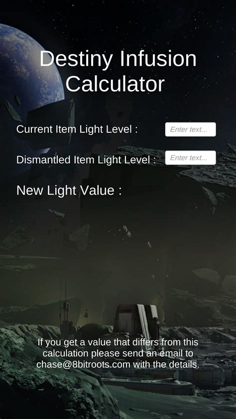 Maximize Your Destiny Power with Our Light Infusion Calculator
