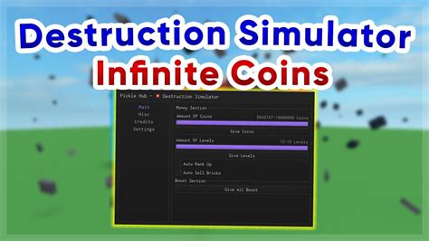 Destruction Simulator [Infinite Money, Max Level, More!] Scripts 