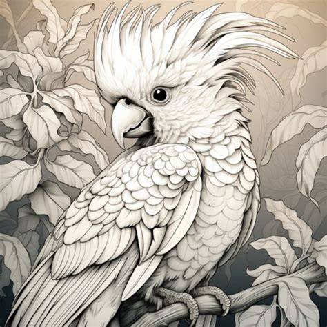 Detailed Bird Coloring Pages