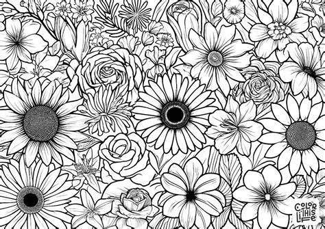 Detailed Flower Coloring Pages