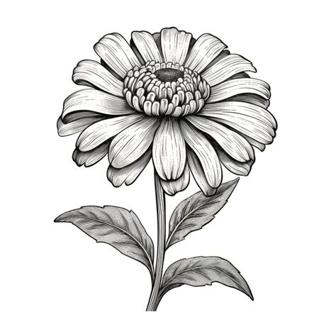 Detailed Flower Drawing
