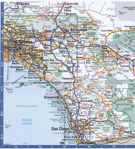Printable Road Map Of Southern California Printable Maps