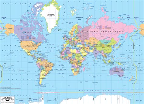 Large detailed political map of the World. Large detailed political