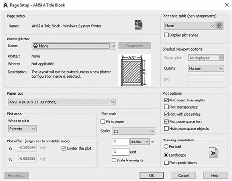 Determine Page or Paper Size in Layout Tab
