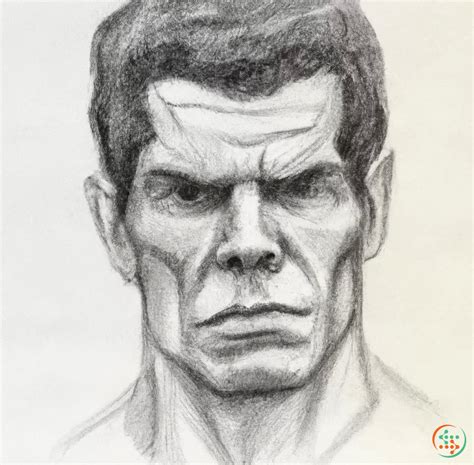 Determined Face Drawing