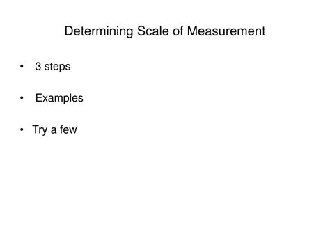 Determining the Scale