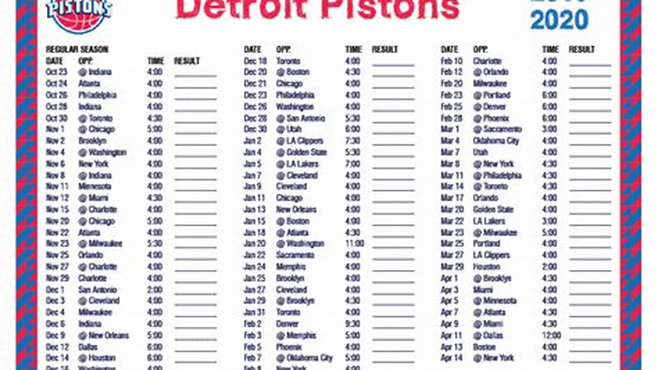 Detroit Piston Schedule 2024