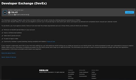 Developer Exchange (DevEx) FAQs – Roblox Support