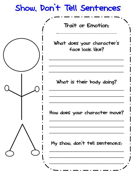 Developing A Character Worksheet