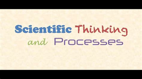Developing Scientific Thinking