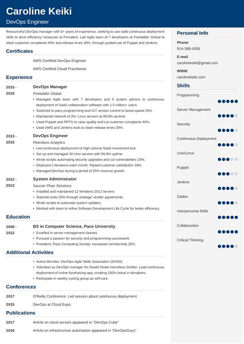 Devops Sample Resume Pdf