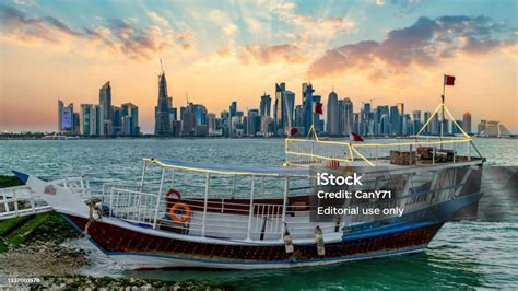 Dhow Boat in Doha Harbor